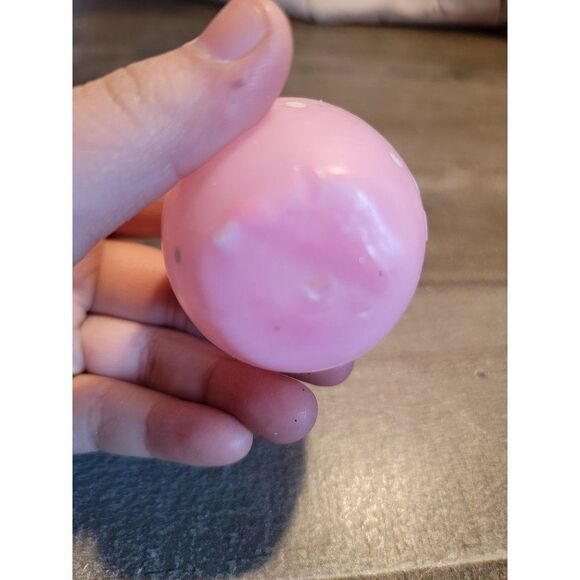 Pink polka dot Easter egg flower candle - Picture 5 of 6